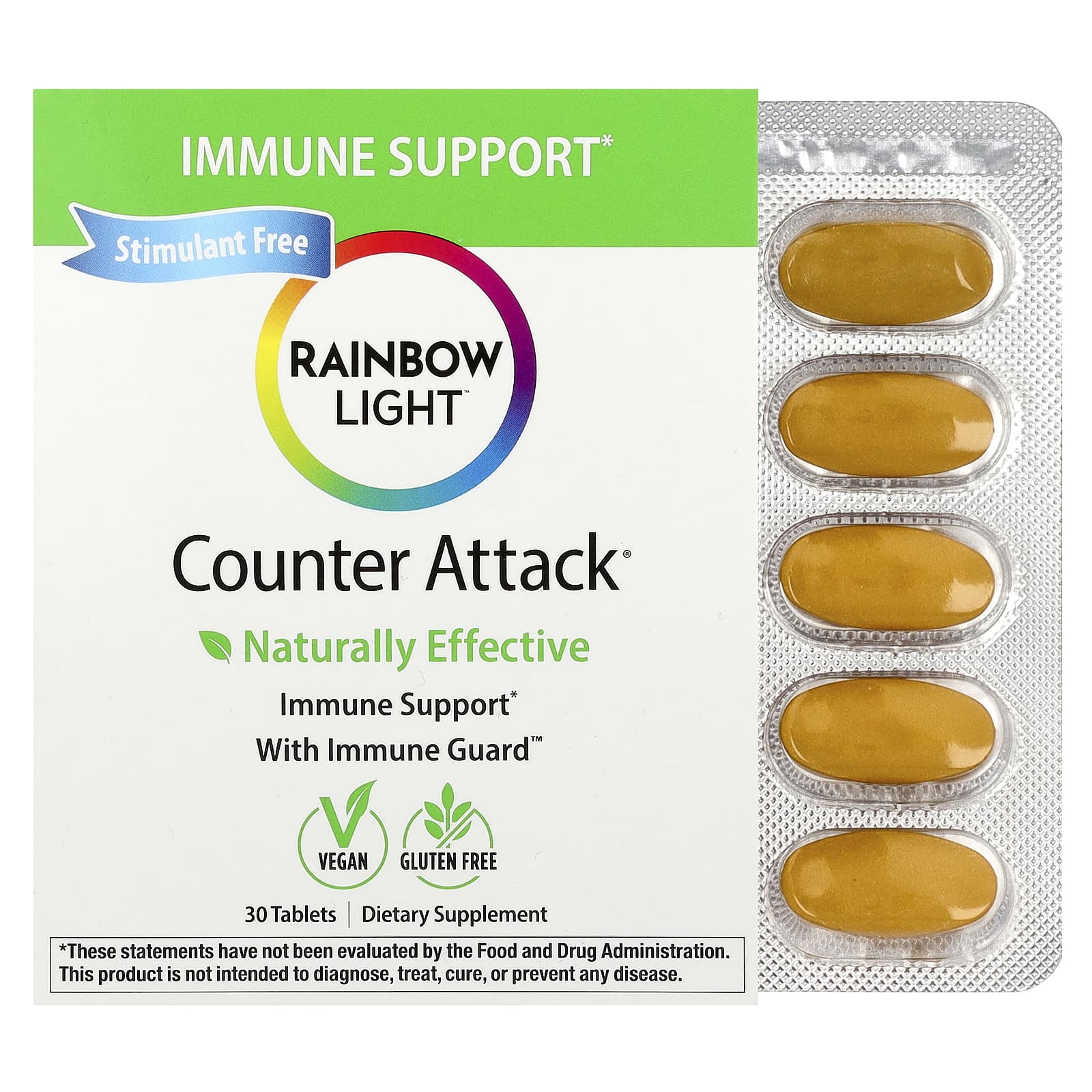Rainbow Light, Counter Attack®, 30 Tablets - Image 1