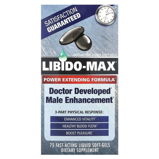 Libido-Max Male Enhancement Liquid Soft-Gels - 75 Fast-Acting - Image 1