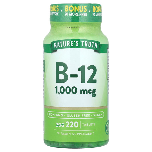 Nature's Truth, Vitamin B-12, 1,000 mcg, 220 Tablets - Image 1
