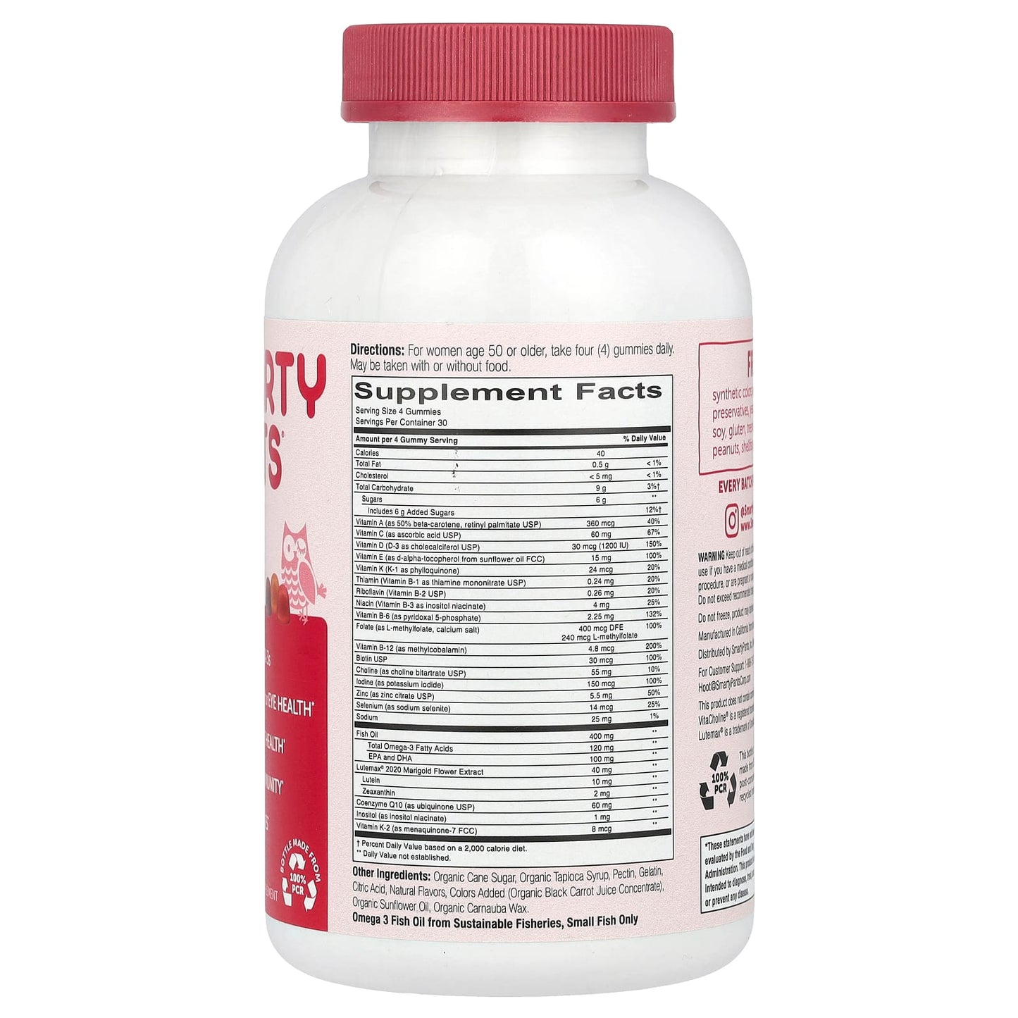 SmartyPants, Masters Formula Women 50+, Blueberry, Orange Creme, and Strawberry Banana, 120 Gummies - Image 2