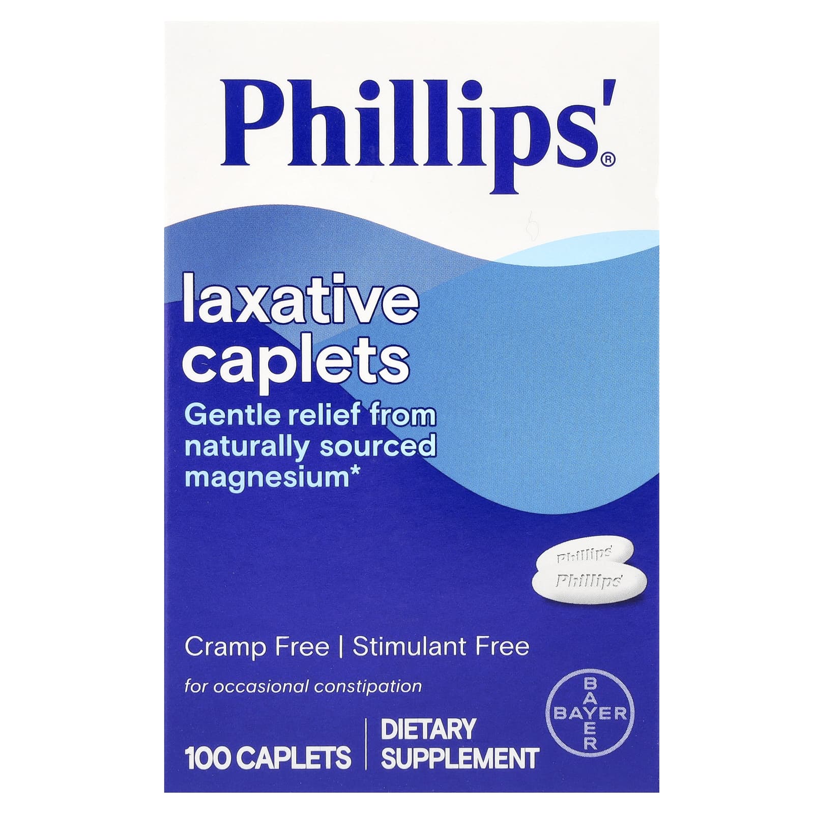 Phillip's, Laxative Caplets, 500 mg, 100 Caplets - Image 1