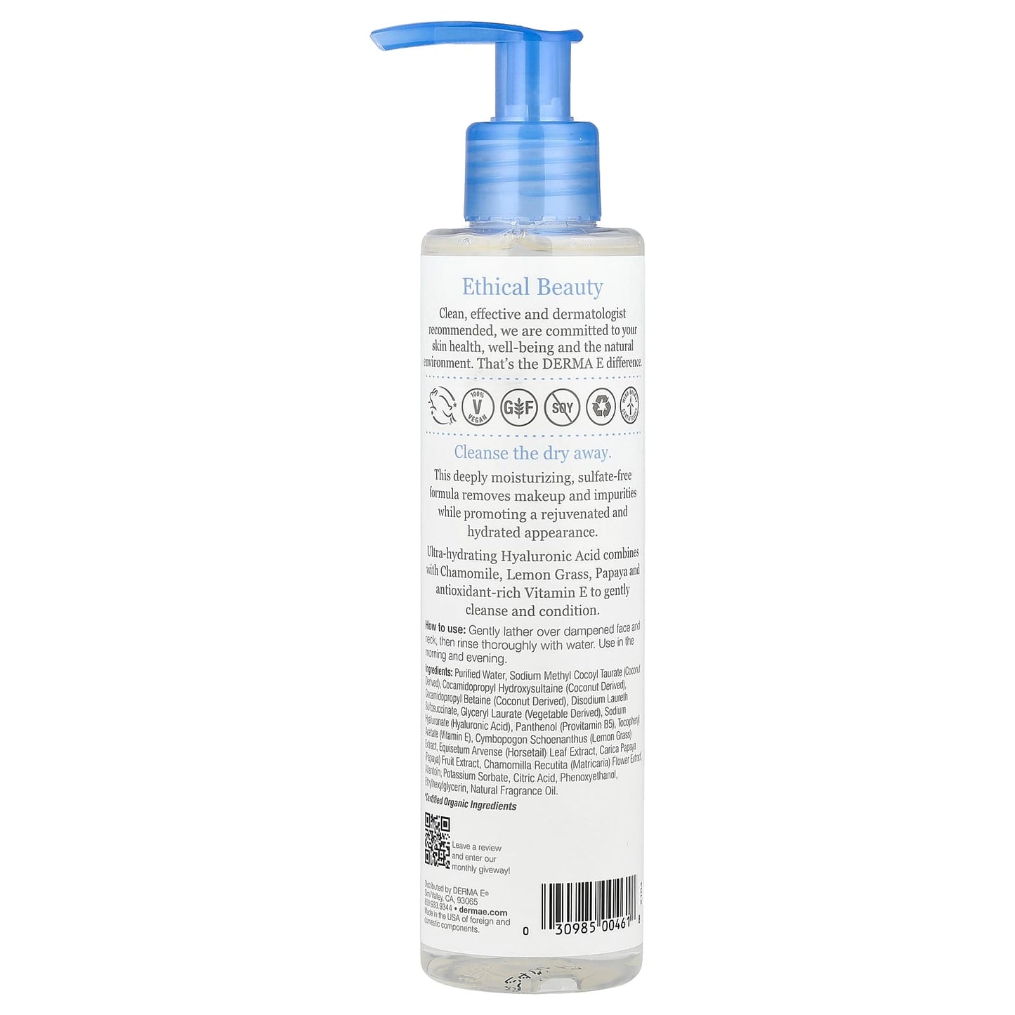 Derma E Hydrating Gentle Cleanser with Hyaluronic Acid - Image 2