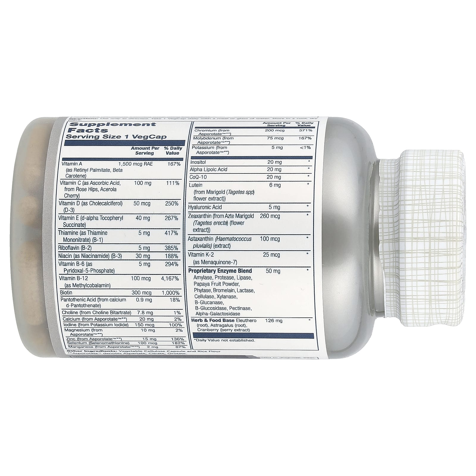 Solaray, Once Daily Adult 50+ Multivitamin,  90 VegCaps - Image 2