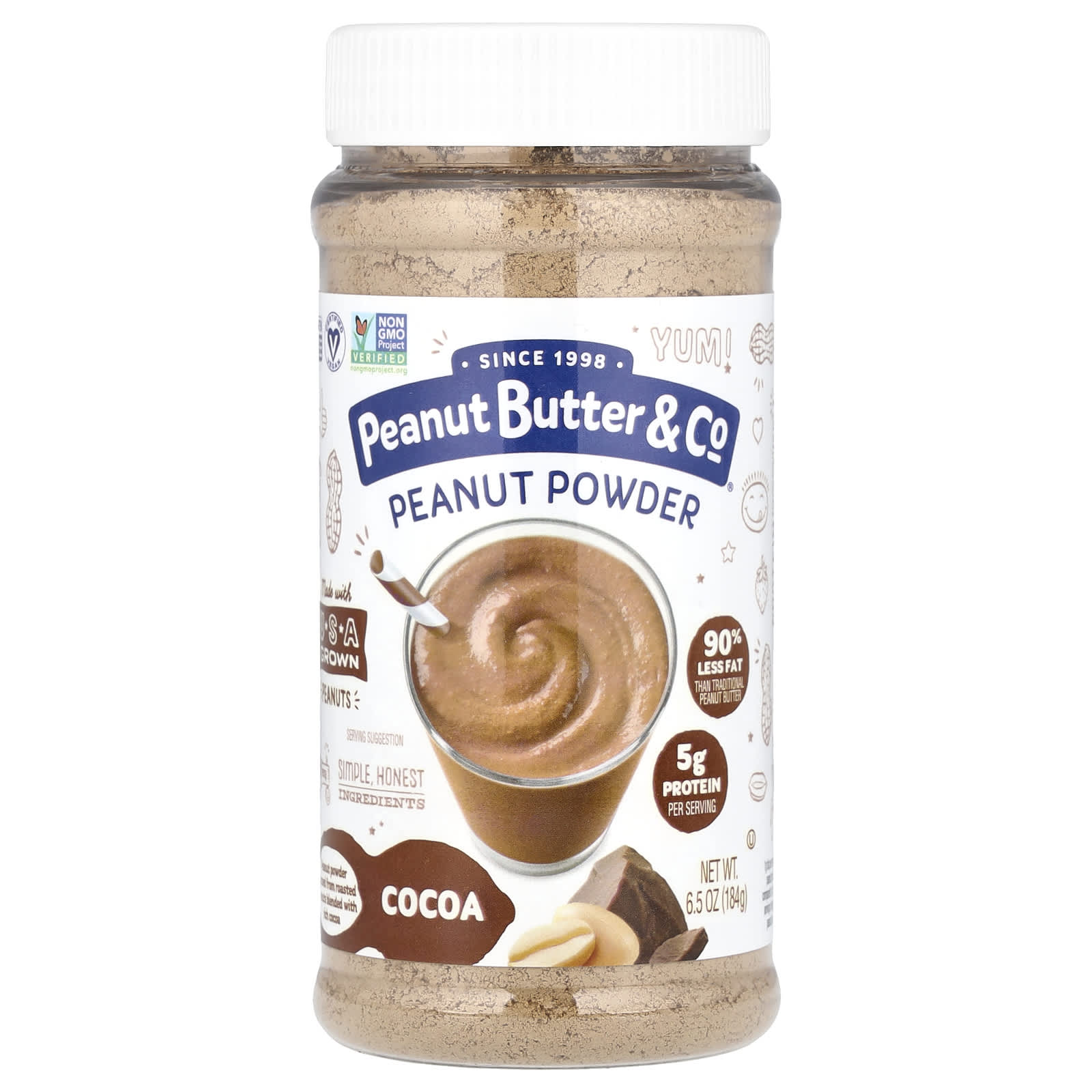 Peanut Butter & Co., Peanut Powder, Cocoa , 6.5 oz (184 g) - Image 1