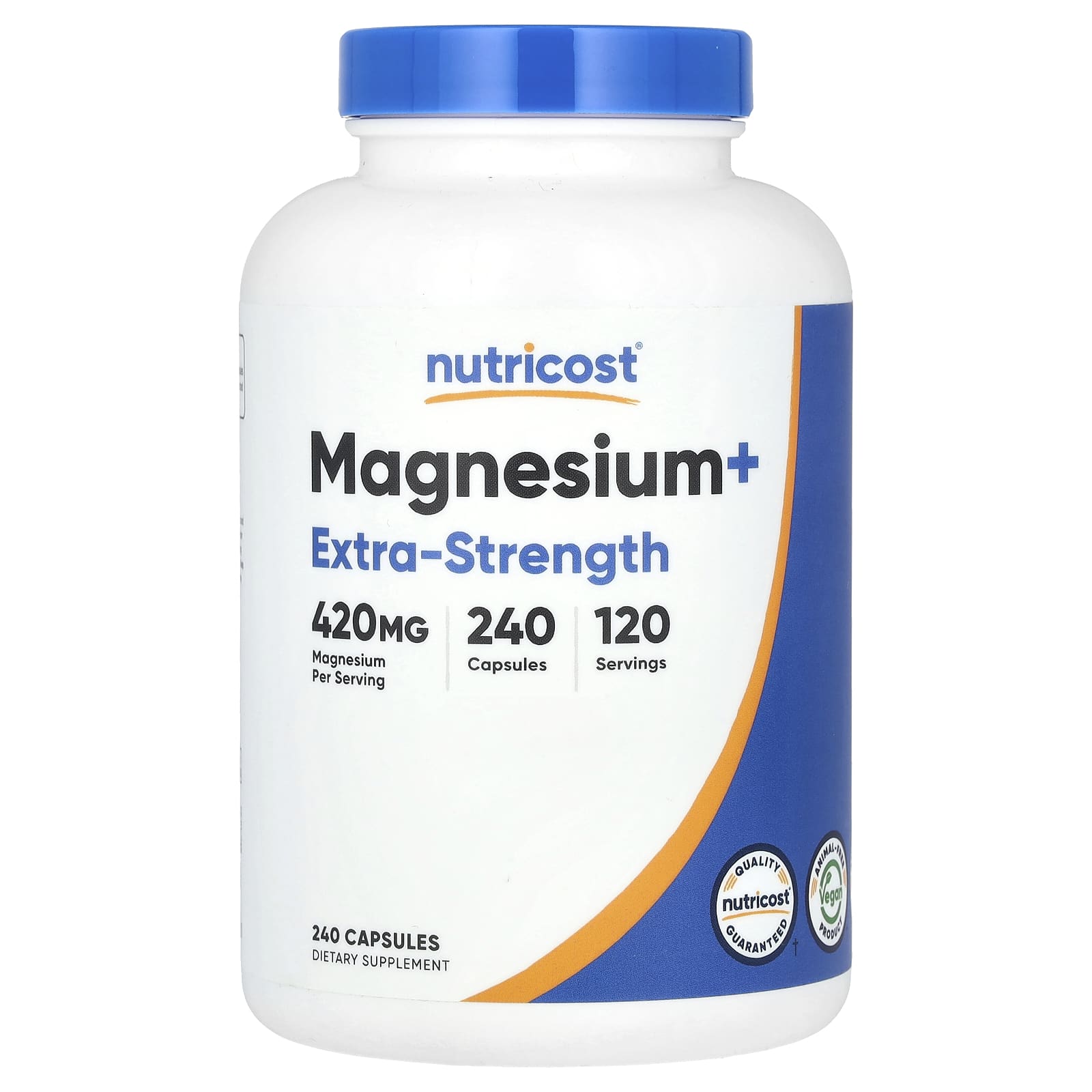 Nutricost, Magnesium+, Extra-Strength, 240 Capsules (210 mg per Capsule) - Image 1