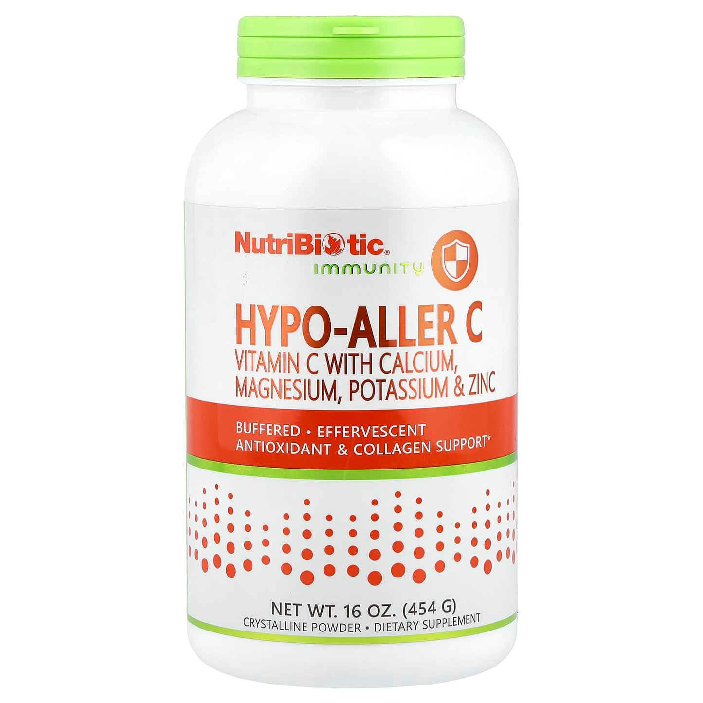 NutriBiotic, Immunity, Hypo-Aller C Vitamin C with Calcium, Magnesium, Potassium & Zinc, 16 oz (454 g) - Image 1