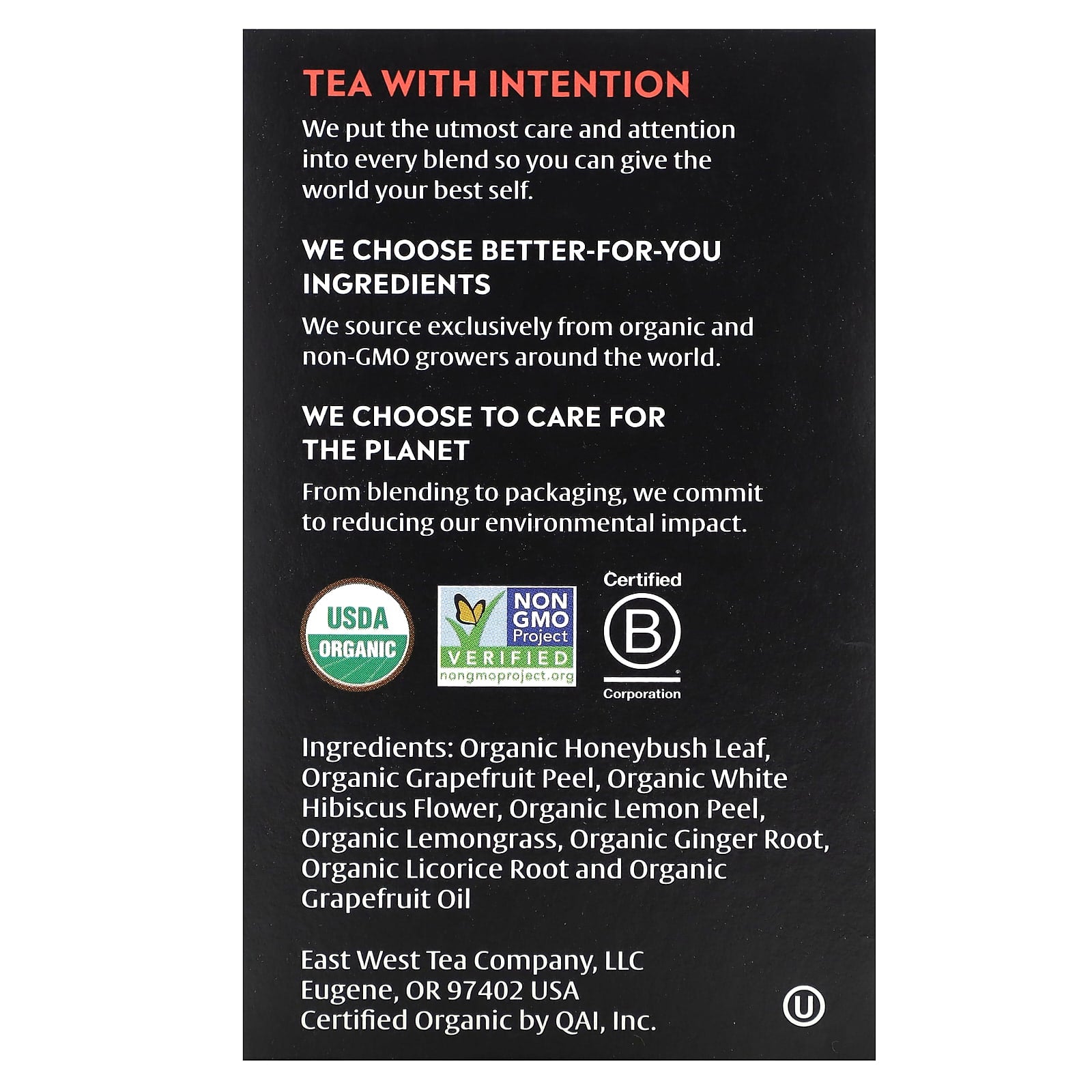Grapefruit Honeybush Caffeine Free Herbal Tea by Choice Organic Teas - Image 2