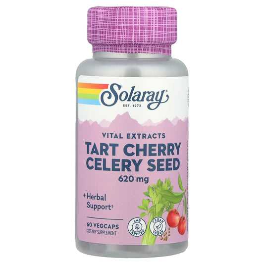Solaray, Tart Cherry Celery Seed, 60 VegCaps - Image 1