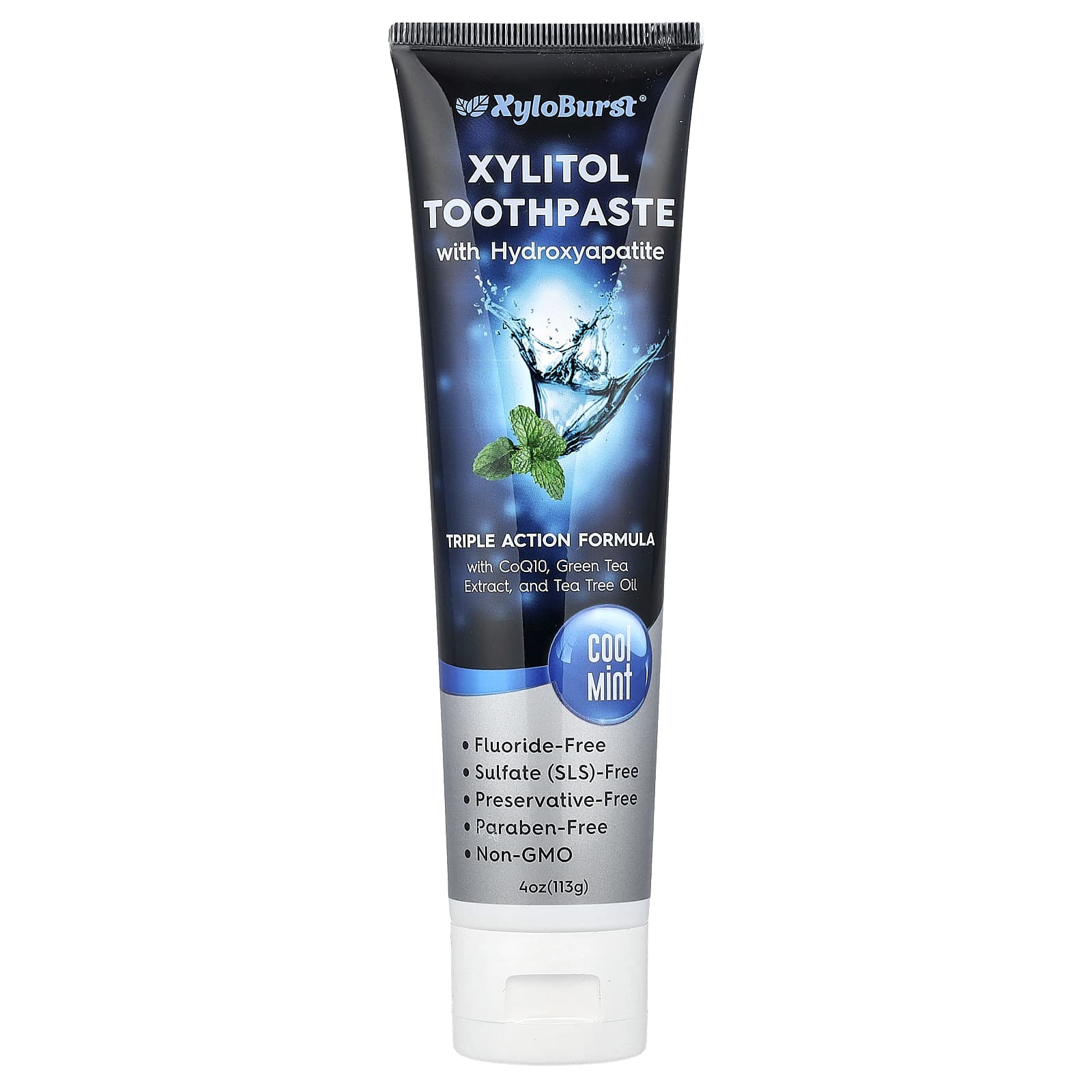 Xyloburst, Xylitol Toothpaste with Hydroxyapatite, Cool Mint, 4 oz (113 g) - Image 1