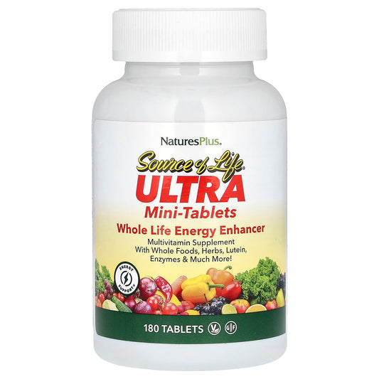NaturesPlus, Source of Life, Ultra Mini-Tablets, Whole Life Energy Enhancer, 180 Tablets - Image 1