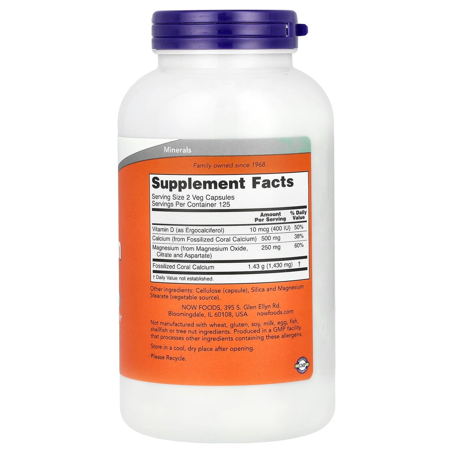 NOW Foods, Coral Calcium Plus, 250 Veg Capsules - Image 2