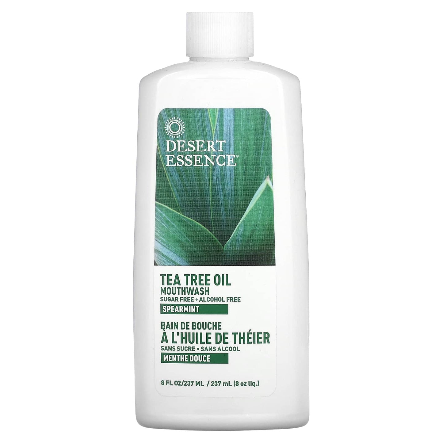 Desert Essence Tea Tree Oil Mouthwash, Spearmint, Sugar Free & Vegan - Image 1