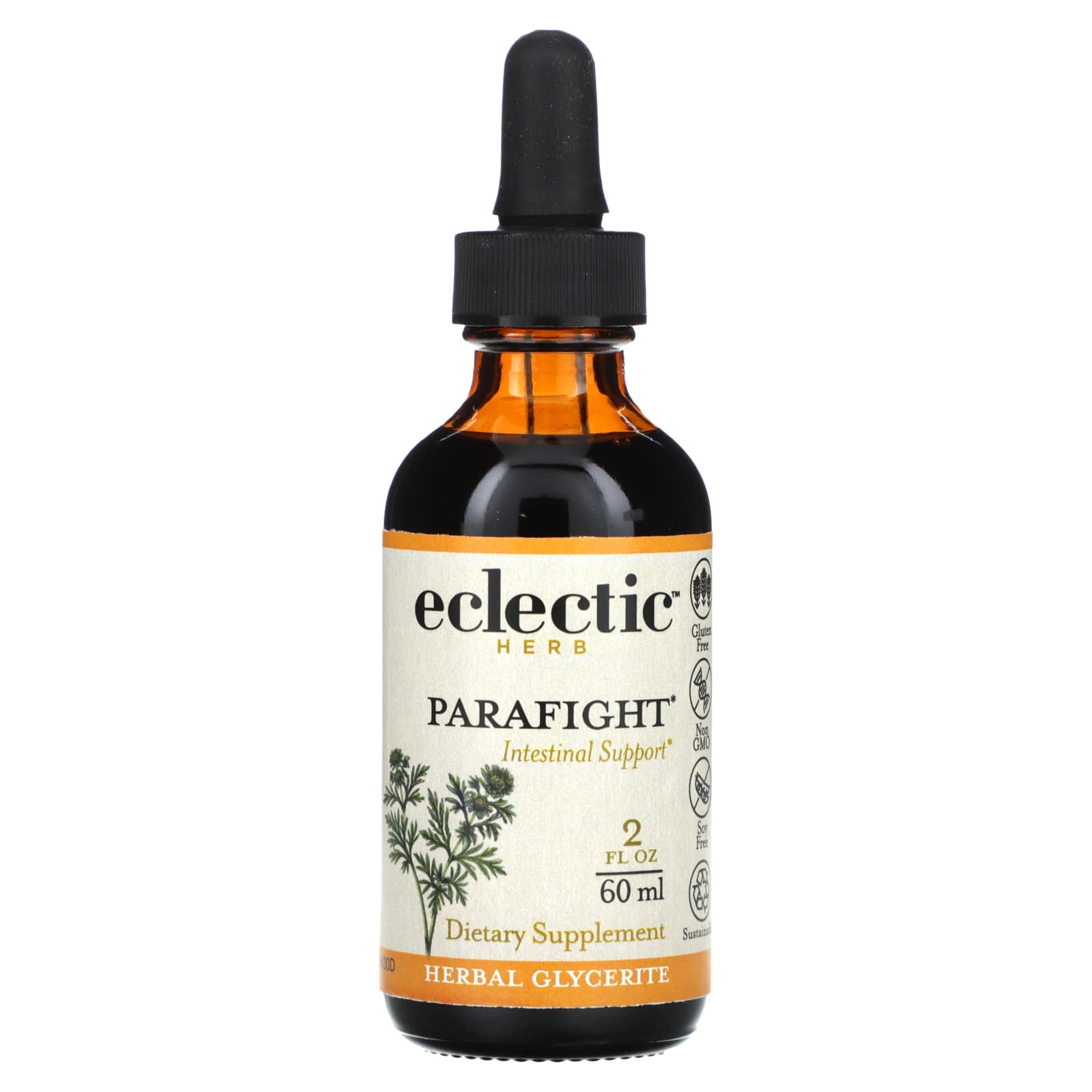 ParaFight Glycerite for Intestinal Support by Eclectic Herb, 2 fl oz - Image 1