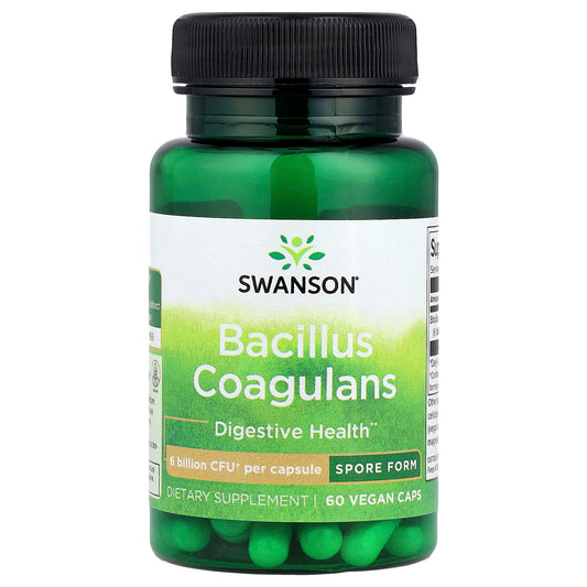 Swanson, Bacillus Coagulans, 6 Billion CFU, 60 Vegan Caps - Image 1