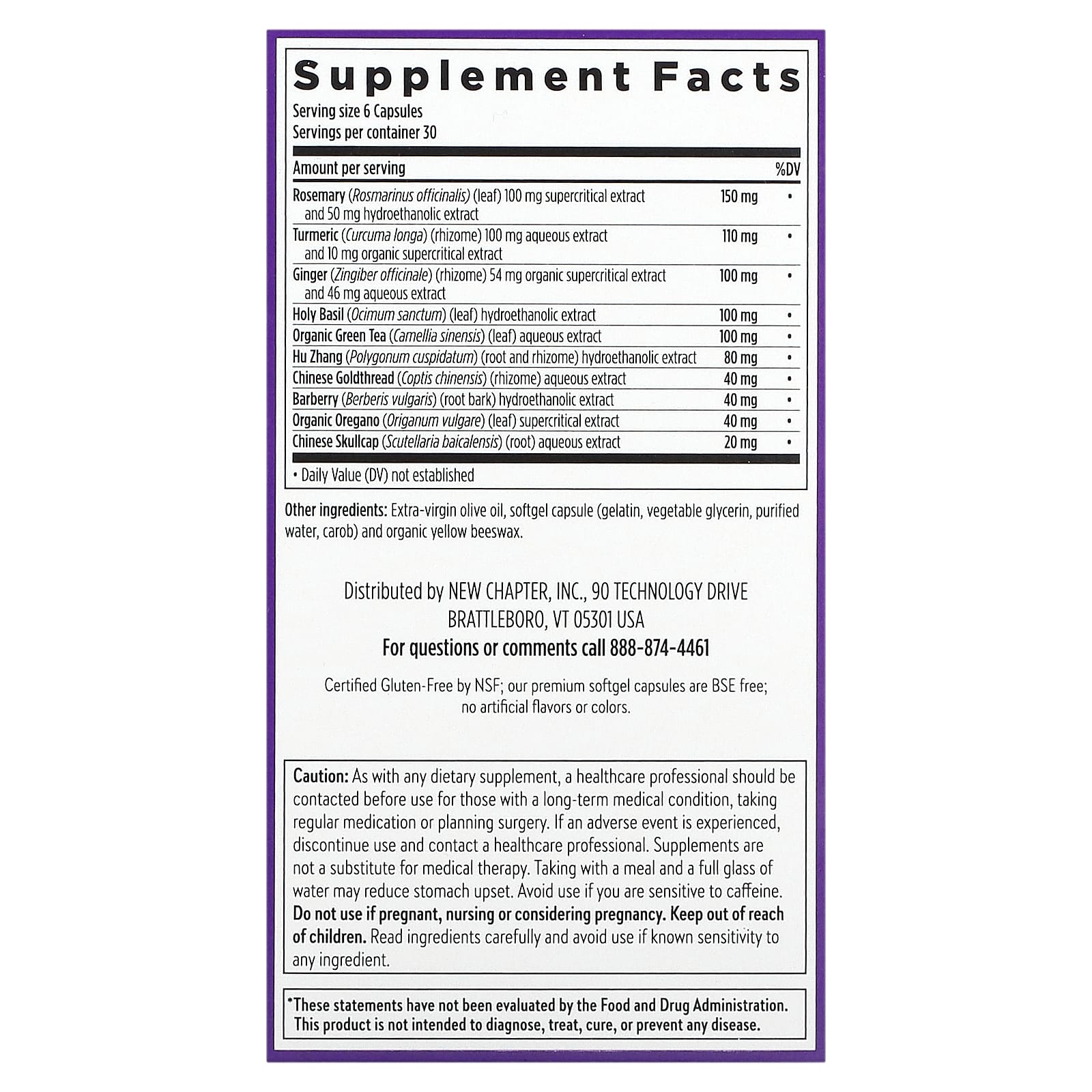 New Chapter, Zyflamend, 180 Mini Softgels - Image 2