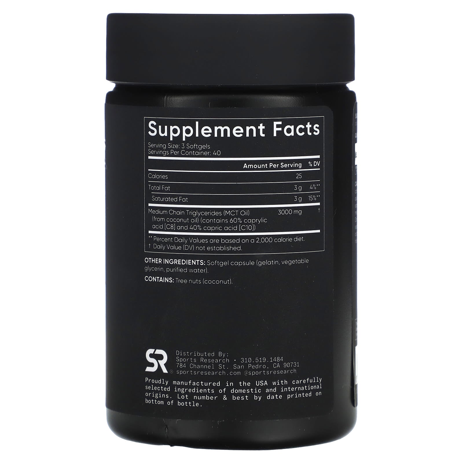 Sports Research, MCT Oil, 120 Softgels (1,000 mg per Softgel) - Image 2