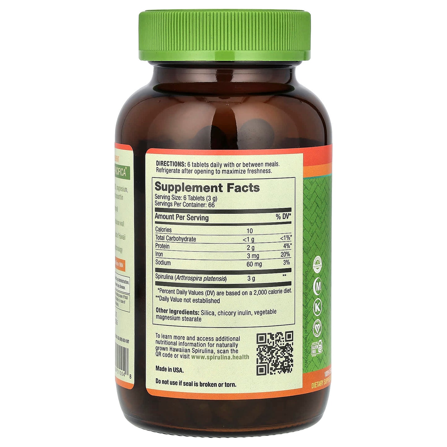 Nutrex Hawaii, Pure Hawaiian Spirulina®, 500 mg, 400 Tablets - Image 2