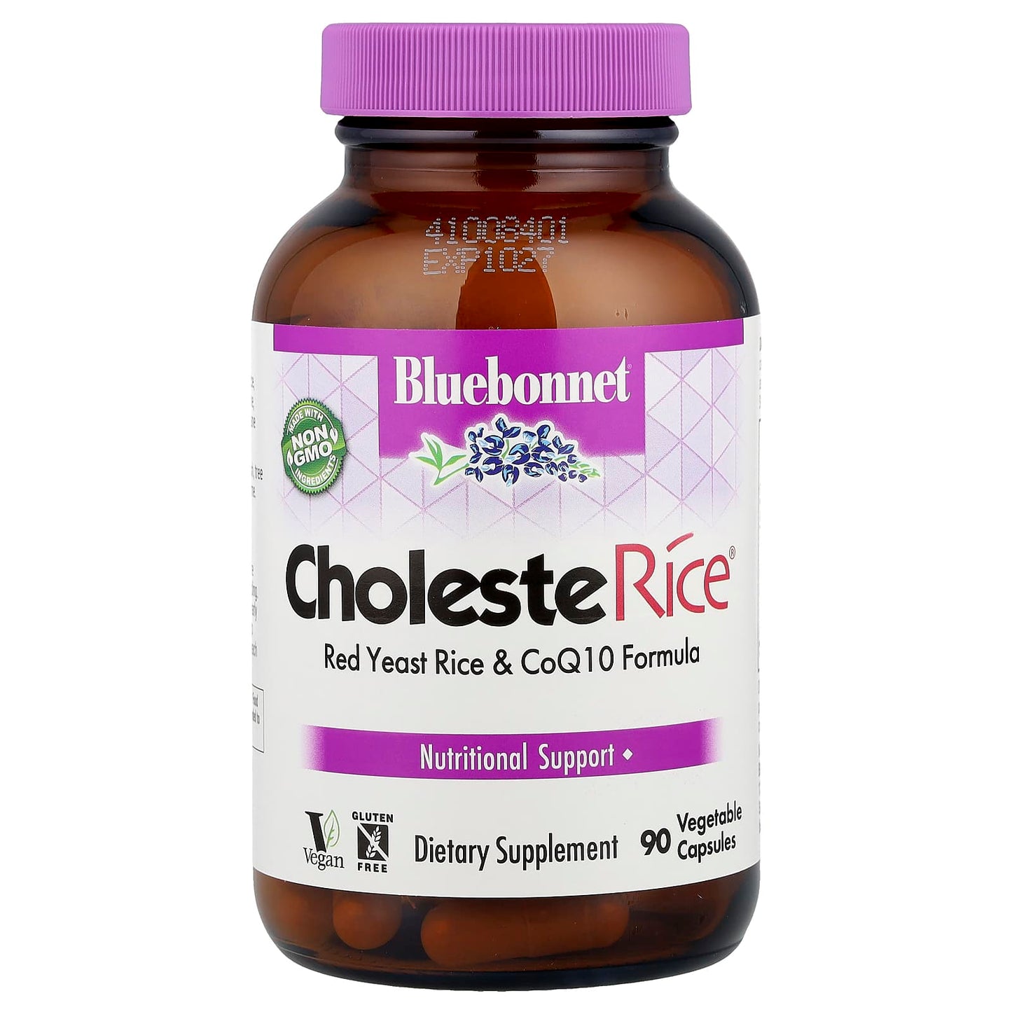 Bluebonnet Nutrition, CholesteRice<sup>®</sup>, 90 Veg Capsules for Cholesterol Support - Image 1