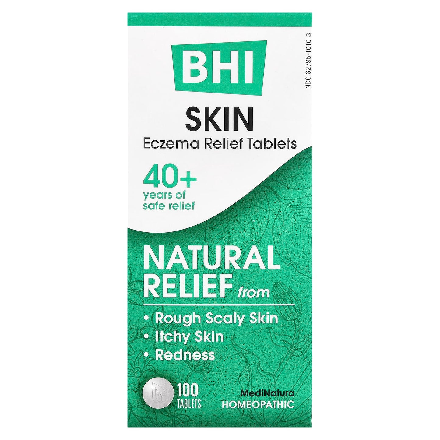 MediNatura, BHI, Skin Eczema Relief Tablets, 100 Tablets - Image 1