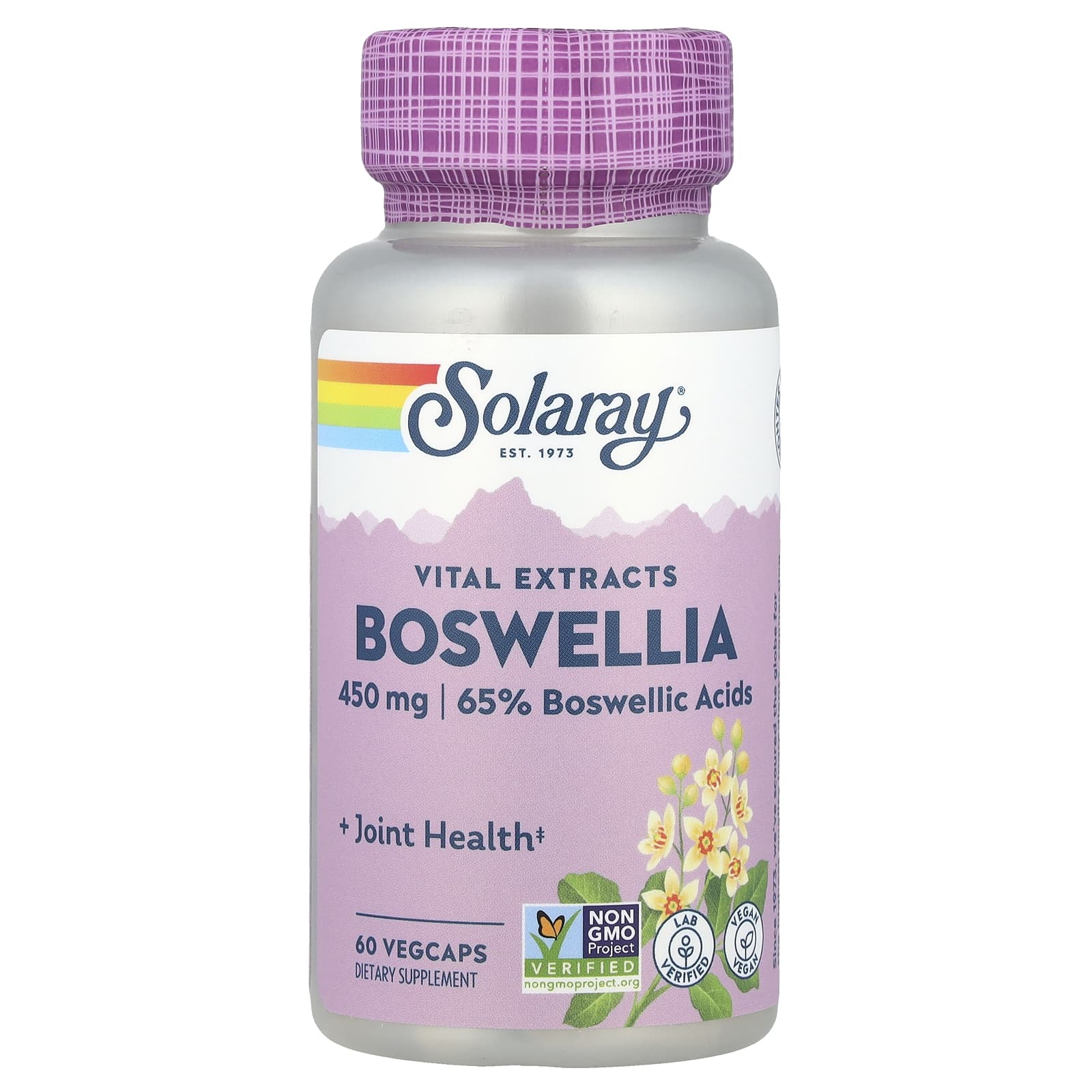 Solaray, Vital Extracts, Boswellia, 450 mg, 60 VegCaps - Image 1