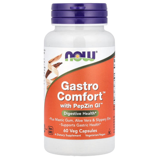 NOW Foods, Gastro Comfort™ with PepZin GI™, 60 Veg Capsules - Image 1