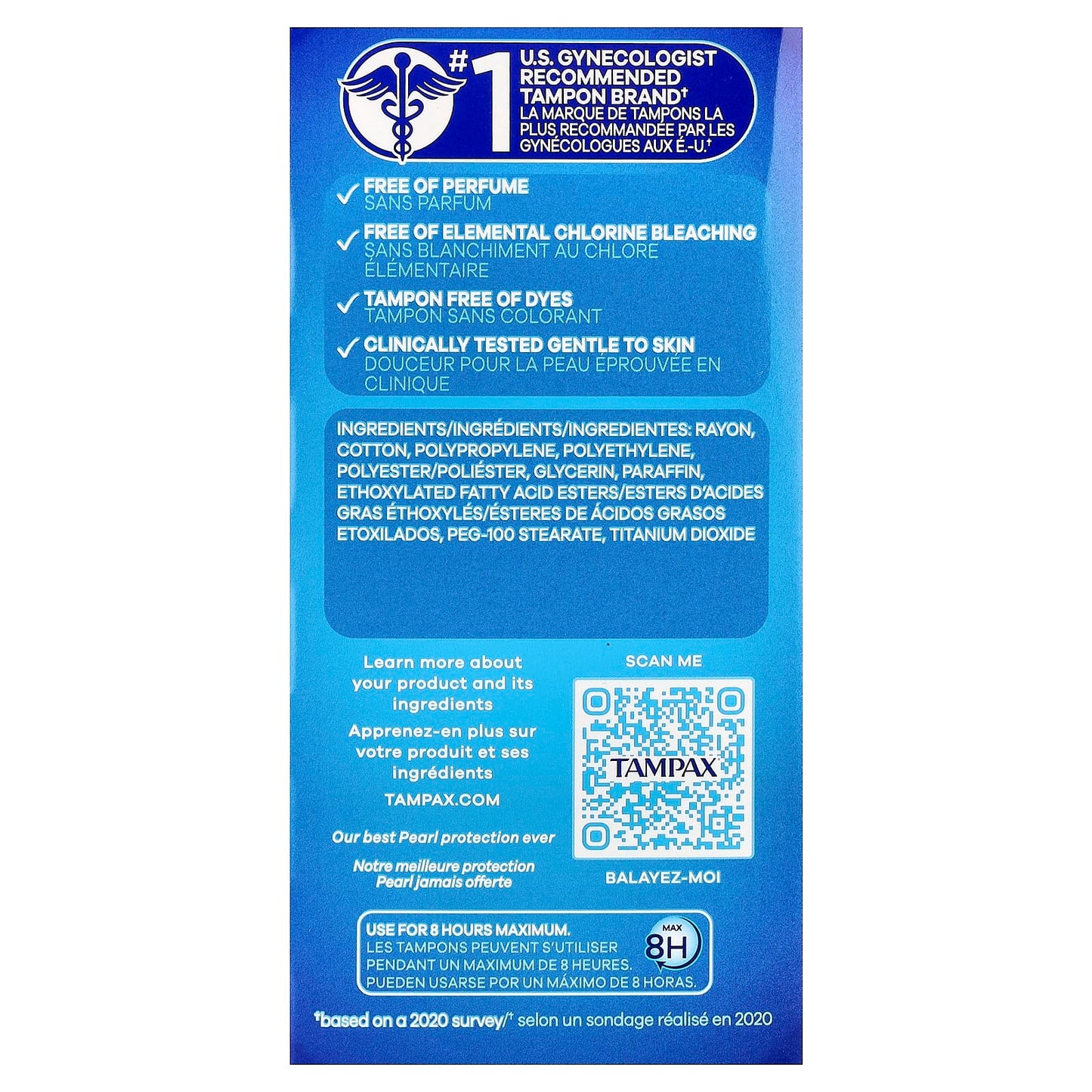 Tampax, Pearl, Regular, Unscented, 36 Tampons - Image 2