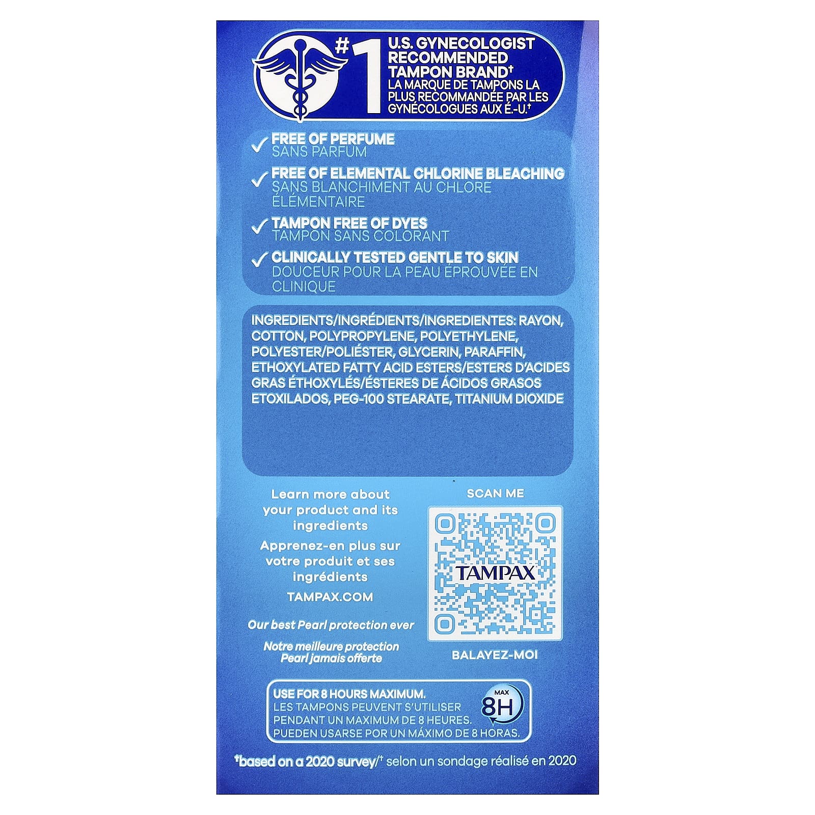 Tampax, Pearl, Regular, Unscented, 36 Tampons - Image 2