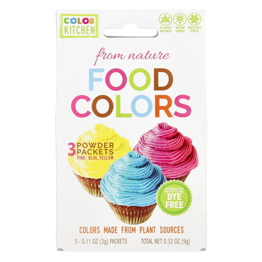 ColorKitchen, Food Colors From Nature, Multi-Color, 3 Powder Packets, 0.11 oz (3 g) Each