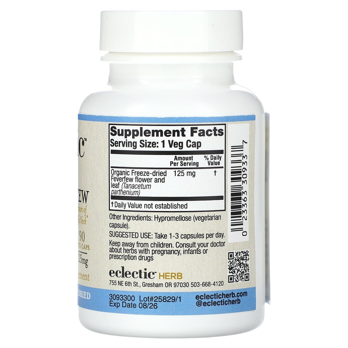Feverfew Supplements by Eclectic Herb for Head & Neck Tension Relief - Image 2