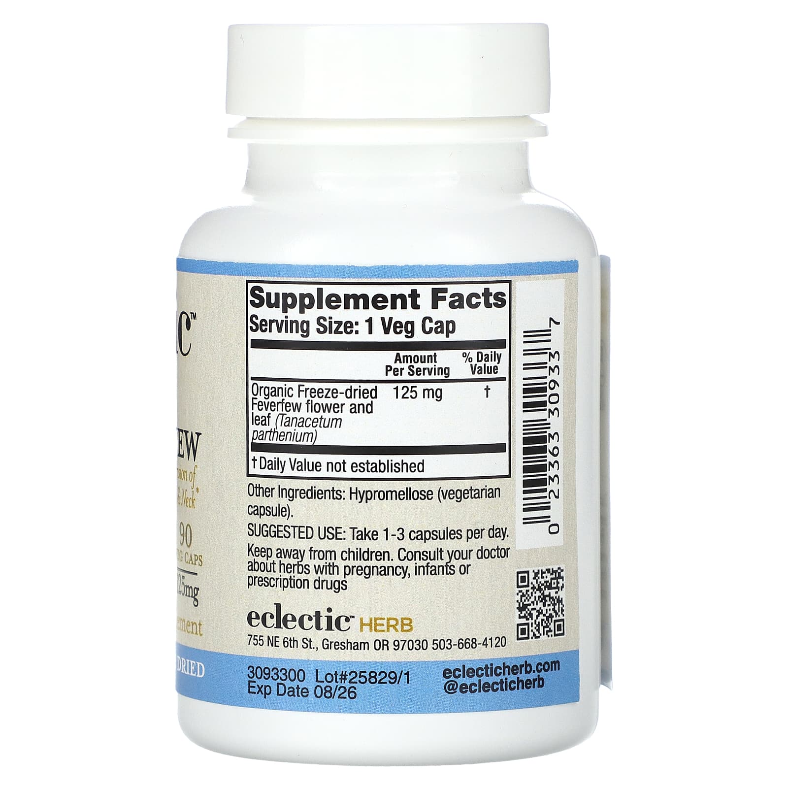 Feverfew Supplements by Eclectic Herb for Head & Neck Tension Relief - Image 2