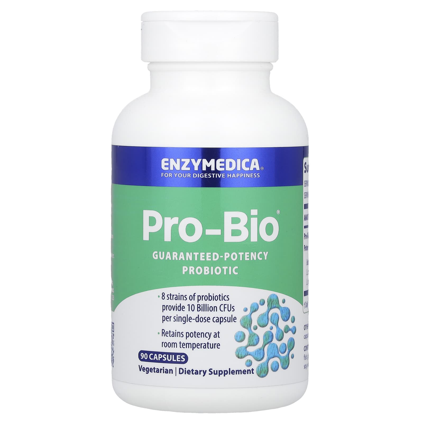 Pro-Bio Digestive Support Probiotic Capsules by Enzymedica - 90 Count - Image 1