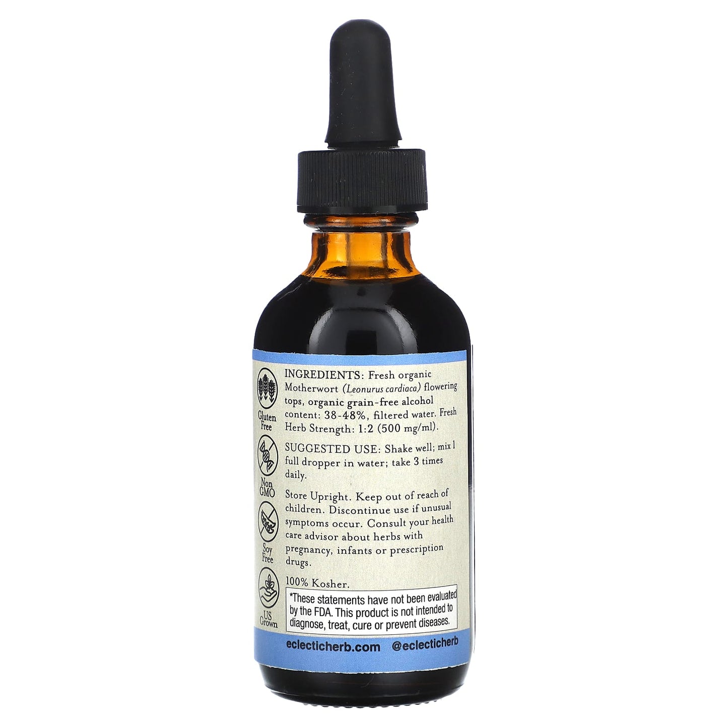 Organic Motherwort Extract Heart Health Support 500mg 2oz - Image 2