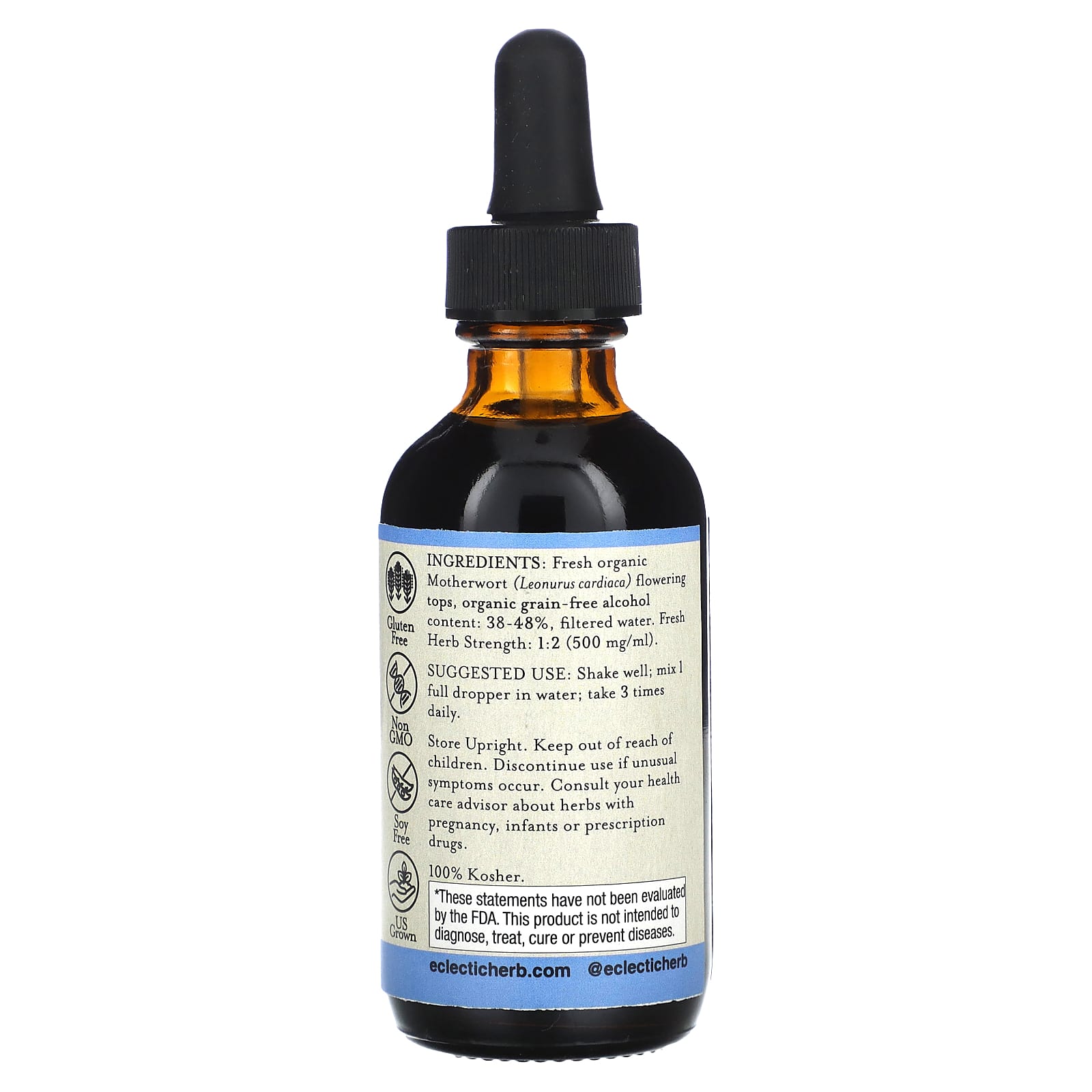 Organic Motherwort Extract Heart Health Support 500mg 2oz - Image 2