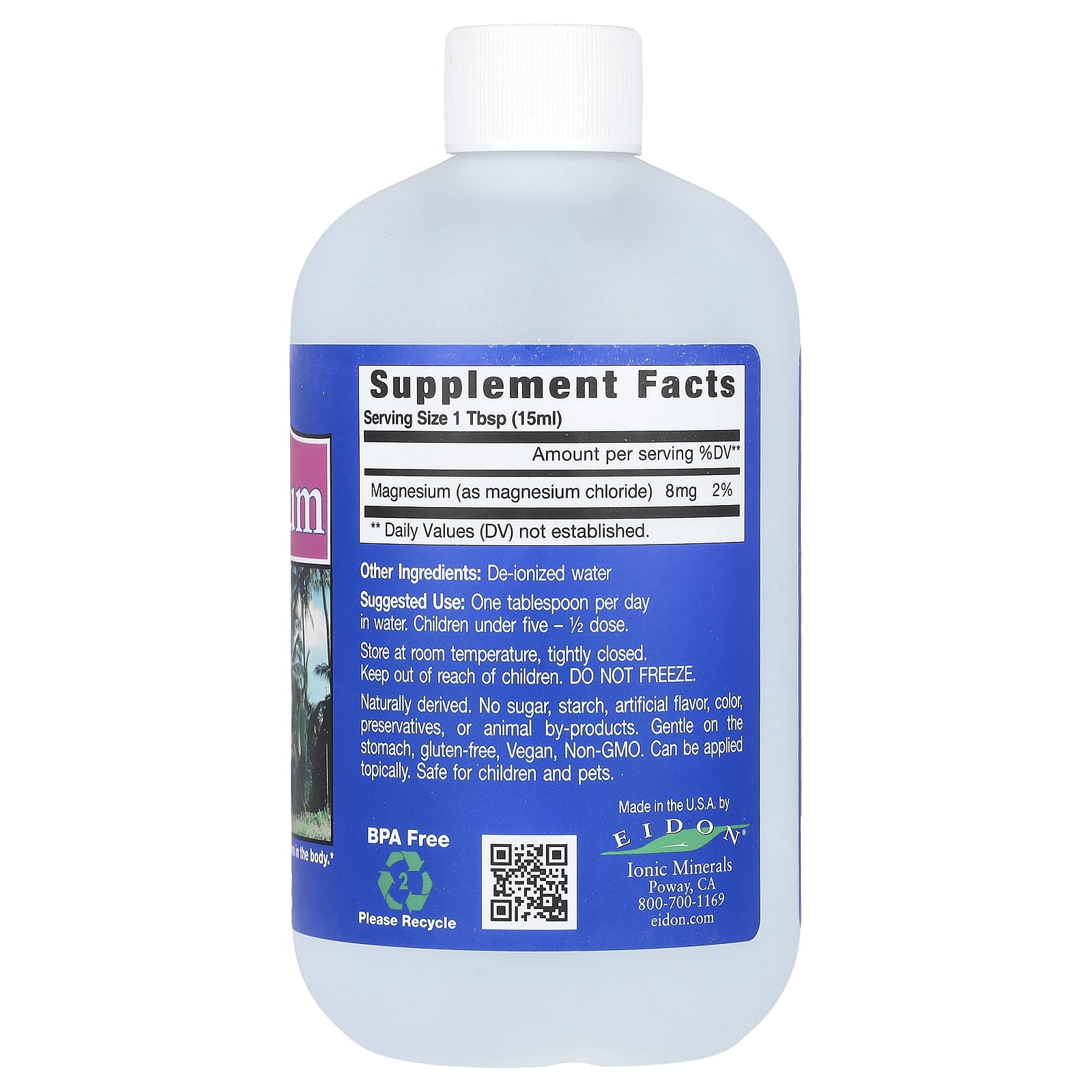 Eidon Ionic Magnesium, 18 oz, 100% Bioavailable, Vegan, Gluten-Free - Image 2