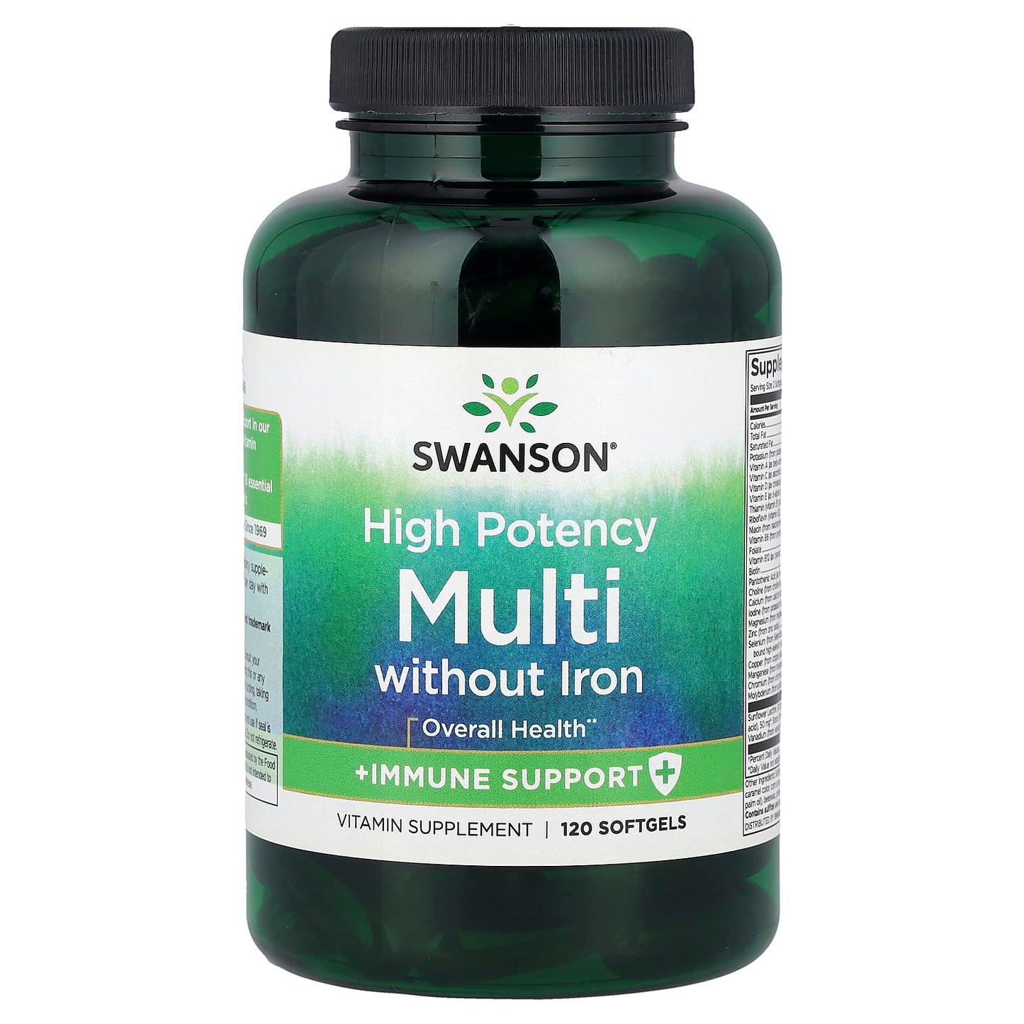 Swanson, Multi without Iron + Immune Support, High Potency, 120 Softgels - Image 1