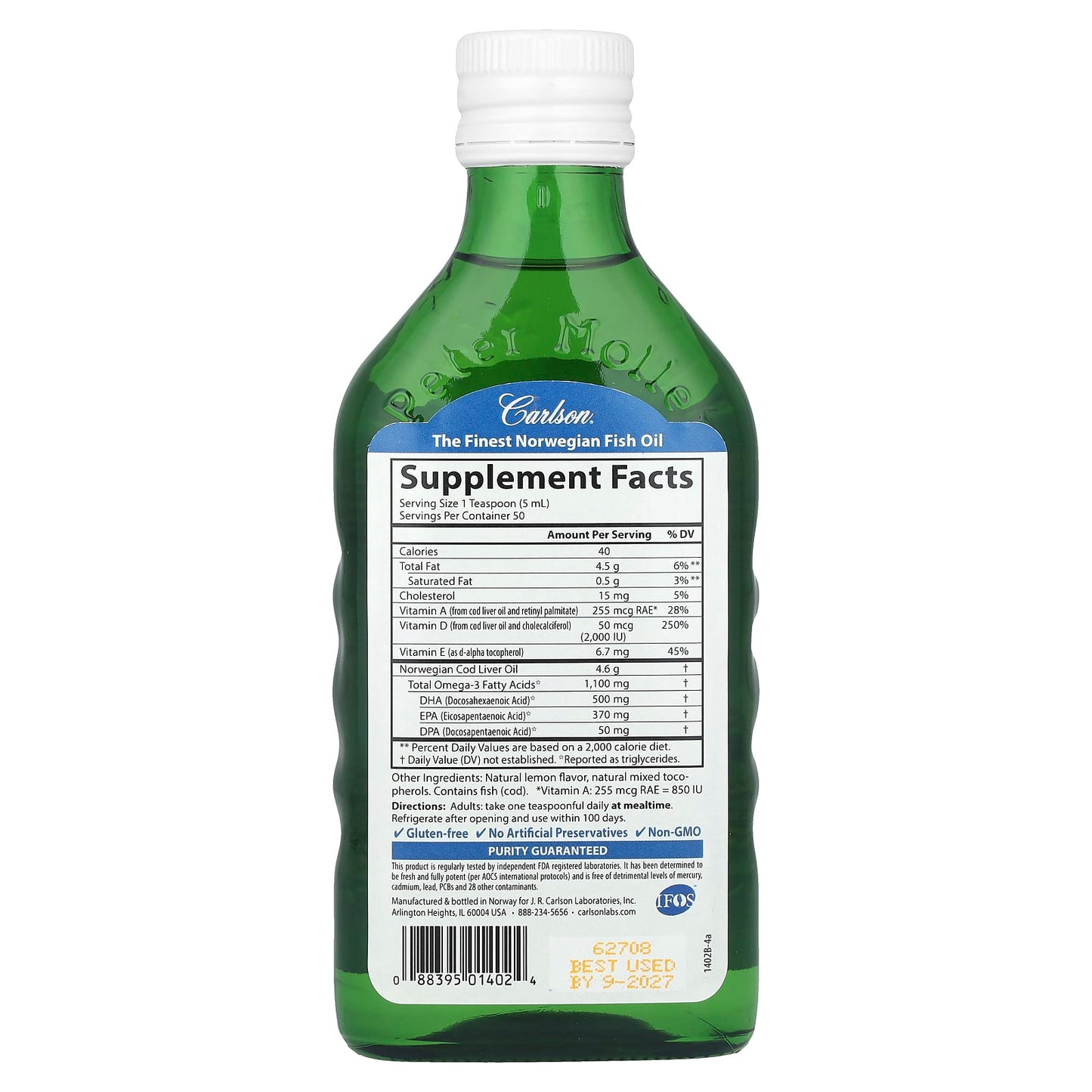 Norwegian Cod Liver Oil - High Strength Omega-3 &amp; Vitamin D3 Supplement - Image 2