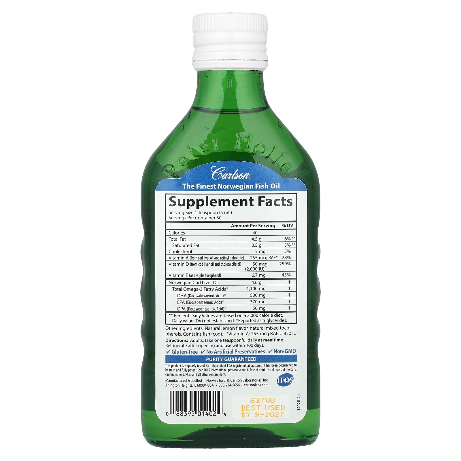 Norwegian Cod Liver Oil - High Strength Omega-3 &amp; Vitamin D3 Supplement - Image 2
