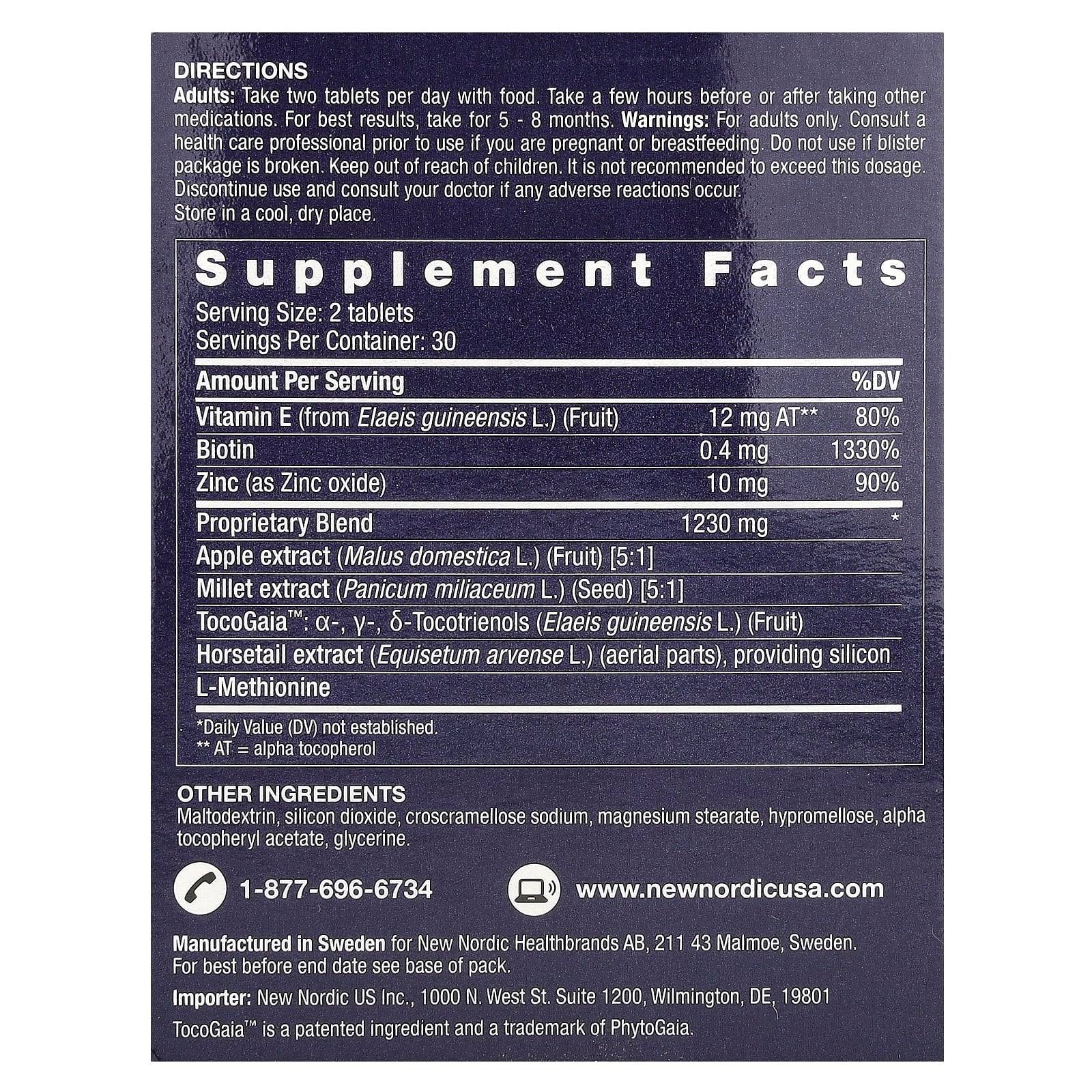 New Nordic, Hair Gro™, 60 Tablets - Image 2
