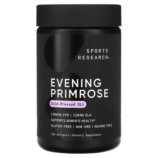 Sports Research, Evening Primrose, 1,300 mg, 120 Softgels - Image 1