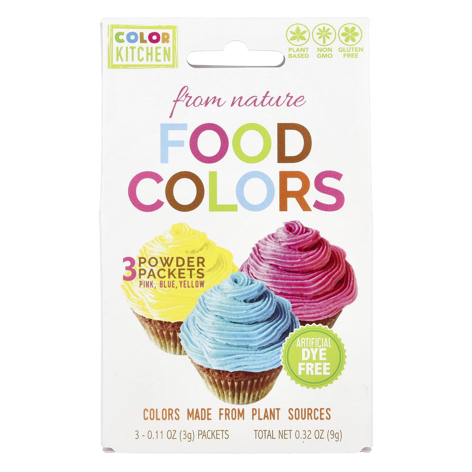Natural Food Colors by ColorKitchen - 3 Packets, 0.11 oz Each - Image 1