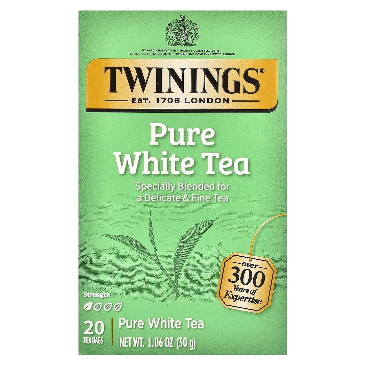 Twinings, Pure White Tea, 20 Tea Bags, 1.06 oz (30 g) - Image 1