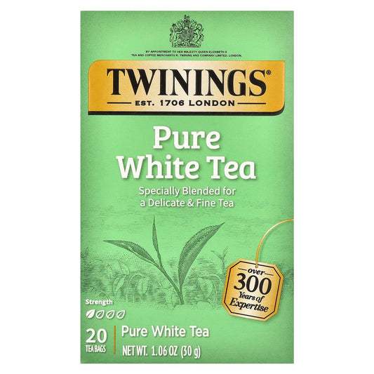 Twinings, Pure White Tea, 20 Tea Bags, 1.06 oz (30 g) - Image 1