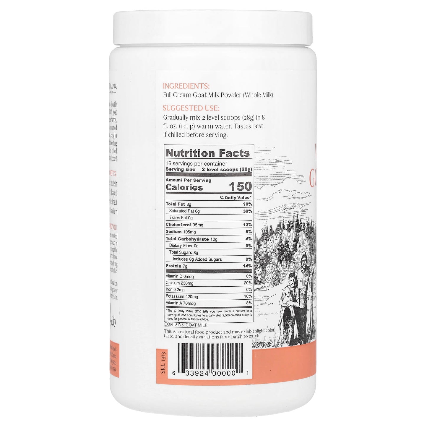 Mt. Capra, Whole Goat Milk , 1 lb (453 g) - Image 2