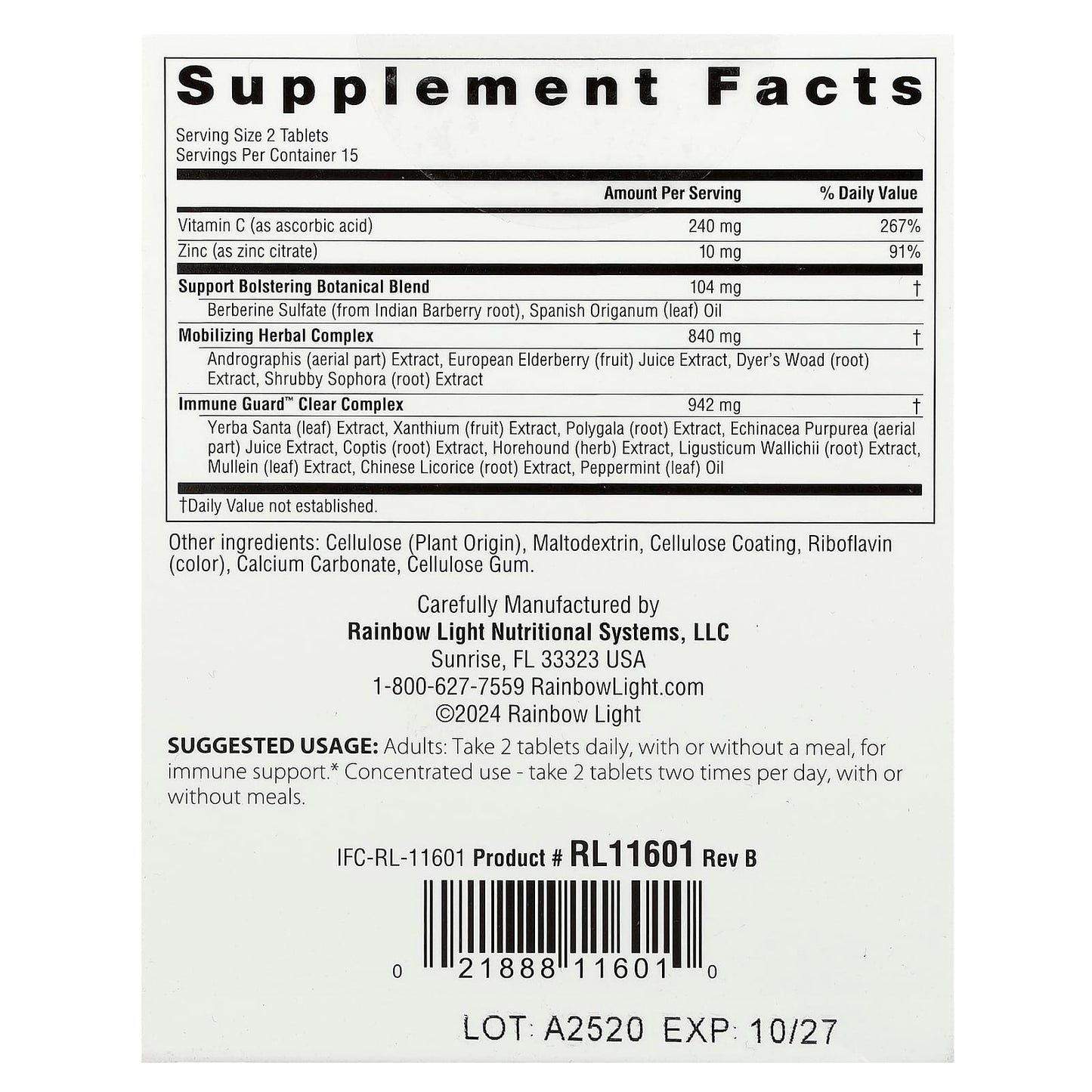 Rainbow Light, Counter Attack®, 30 Tablets - Image 2