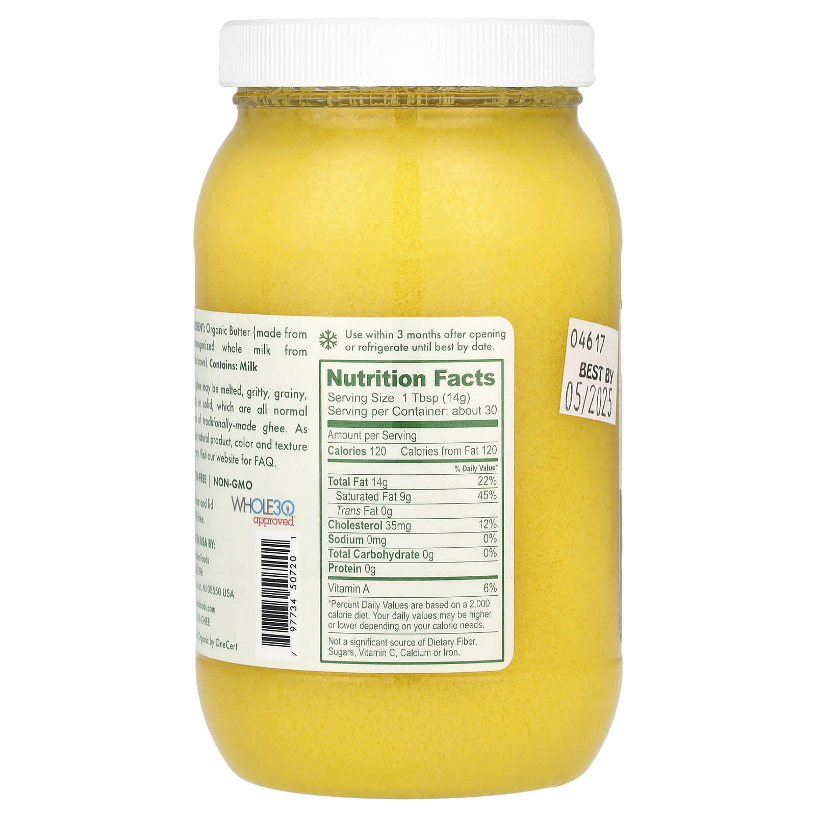 Pure Indian Foods, Organic Artisanal Clarified Butter, Original Ghee, 15 oz (425 g) - Image 2