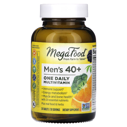 MegaFood, Men 40+ One Daily Multivitamin, 30 Tablets - Image 1