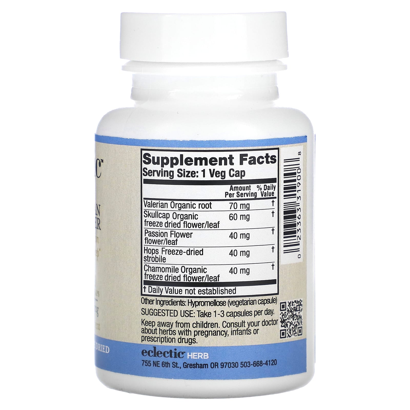 Valerian & Passionflower Relaxation Supplement, 250mg, 90 Capsules - Image 2
