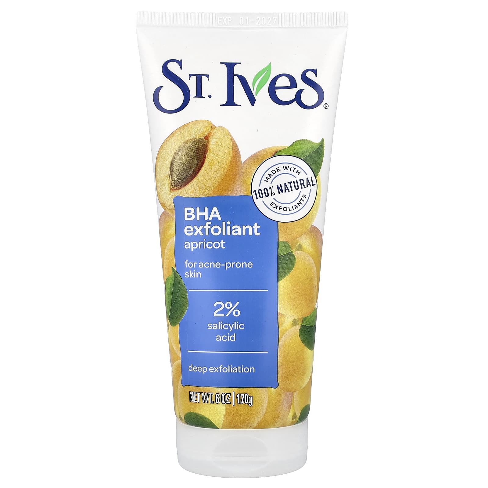 St. Ives, BHA Exfoliant, For Acne-Prone Skin, Apricot , 6 oz (170 g) - Image 1