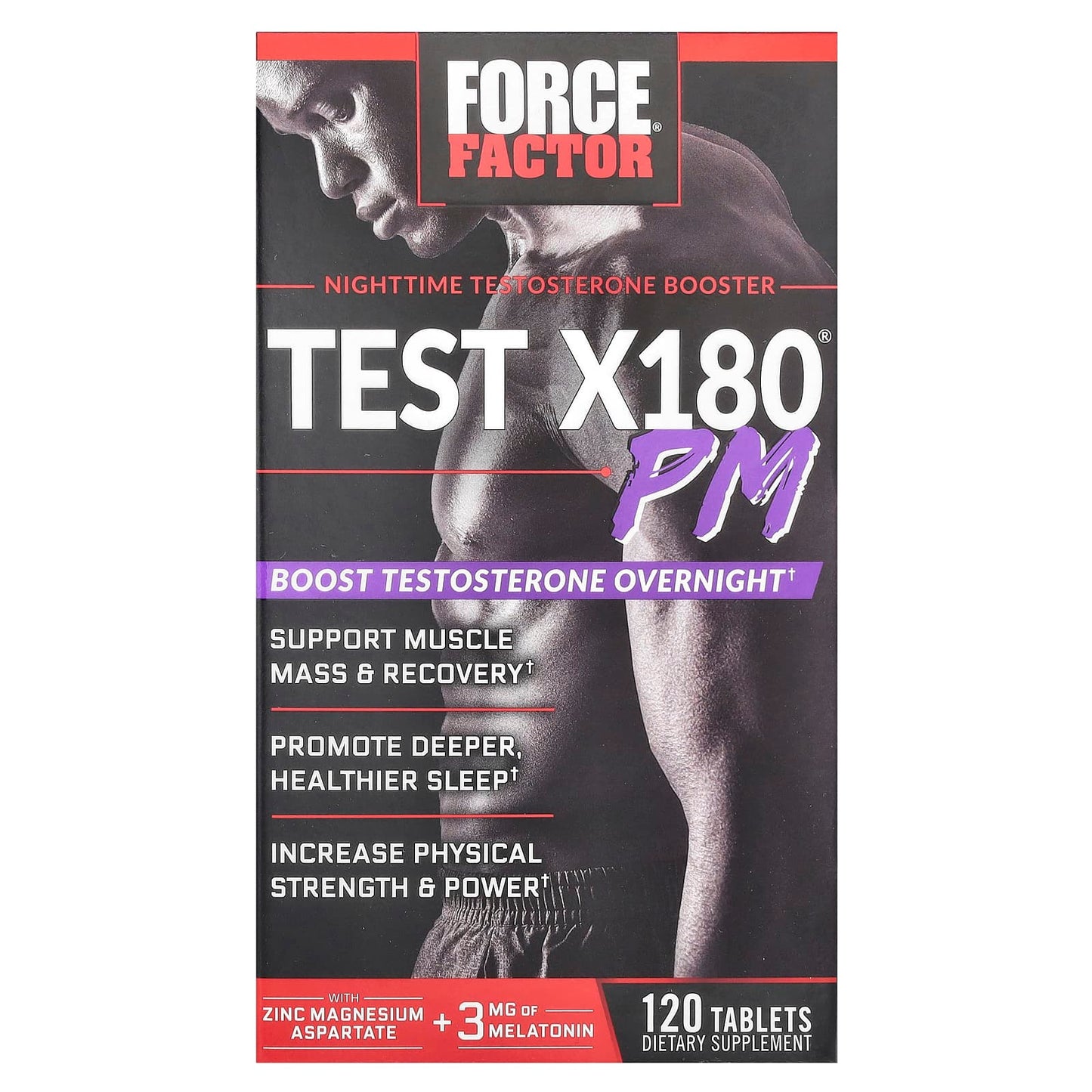 Boost Testosterone Overnight with Force Factor Test X180 PM - Image 1