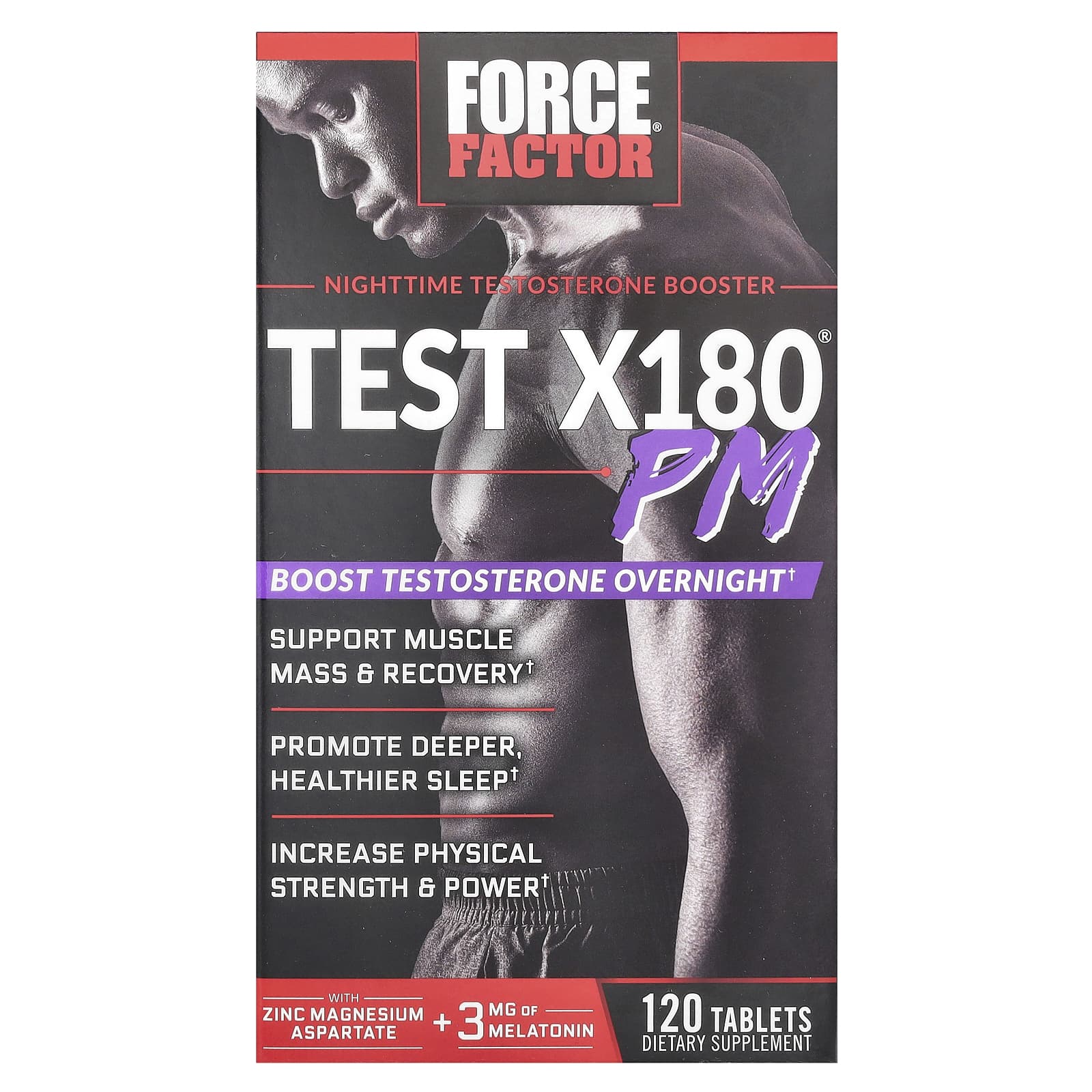 Boost Testosterone Overnight with Force Factor Test X180 PM - Image 1